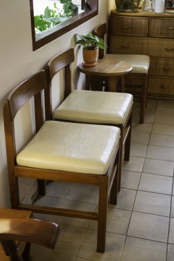 Samimi bir kafe atmosferi, stok fotoğrafı.