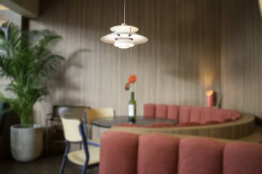 Retro romantik kafe ve restoran dekorasyonu, stok fotoğrafı