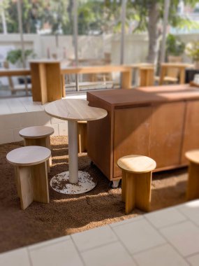 Kafe tasarımı minimal stil, stok fotoğrafı