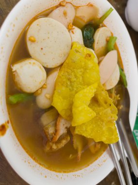 Tabakta lezzetli Tayland menüsü, stok fotoğrafı.