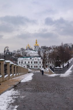 Kiev, Ukrayna - 11 Ocak 2023 Kiev Pechersk Lavra Kilisesi 