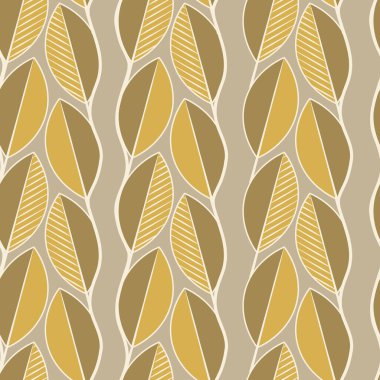 Yaprak tasarımlı, soyut, pürüzsüz bir arka plan. Vektör illüstrasyonu