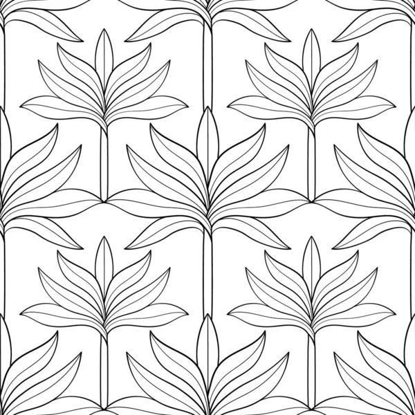 Векторна Ілюстрація Візерунка Листя Квітковий Органічний Графічний Фон Текстура Мальованого Векторна Графіка
