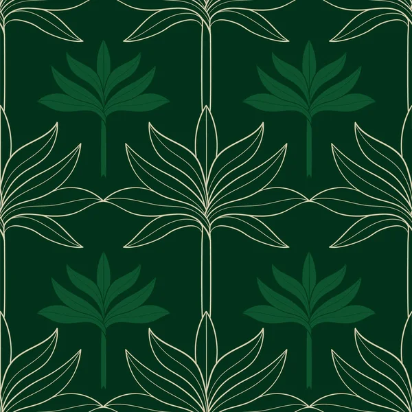 Modèle Feuilles Sans Couture Fond Graphique Floral Illustration Vectorielle Vecteur En Vente