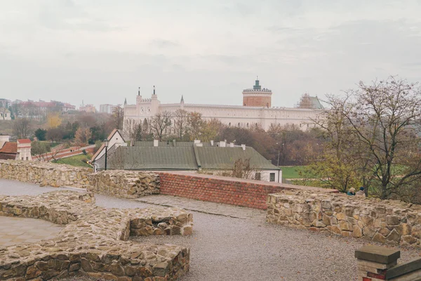 Utsikt Över Slottet Lublin Från Torget Farze Lublin Väg Och — Stockfoto