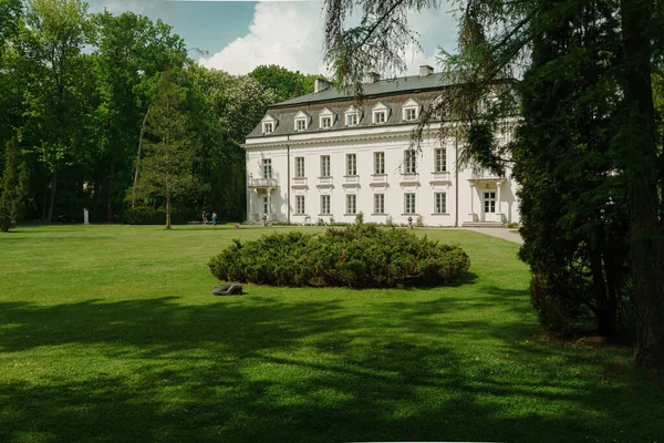 Façade Sud Palais Radziejowice Vue Depuis Parc Pelouse Devant Château — Photo