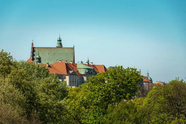 Uitzicht Oostelijke Gevel Van Het Koninklijk Kasteel Van Warschau Het — Stockfoto