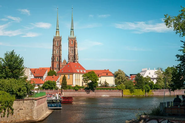 Catedral San Juan Bautista Wroclaw Catedral Situada Distrito Ostrow Tumski —  Fotos de Stock