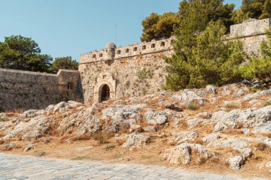 Yunanistan, Girit Adası, Rethymno 'daki Venedik Kalesi. Ana kapı.