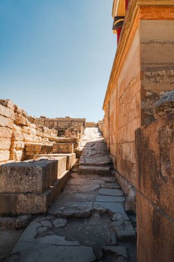 Yunanistan 'ın Girit adasındaki Knossos Sarayı' nın kalıntıları