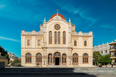Yunanistan 'ın Heraklion kentindeki Saint Minas Katedrali. Girit adasındaki Ortodoks Katedrali