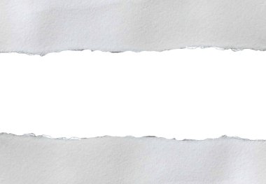 Metin için boşluğu olan kağıt. Kağıt parçaları yırtılmış sayfa parçası.