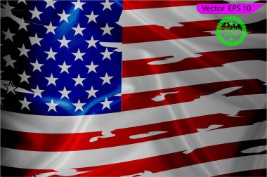 ABD Bayrağı - Yıldızlı Sıkıntılı Amerikan Bayrağı