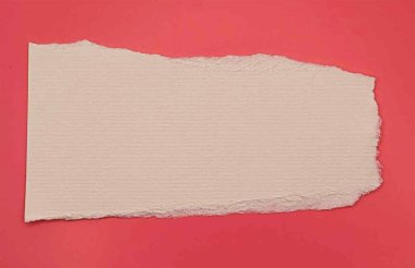 Yırtık kağıt. Kopyalama alanı olan düzenlenmiş kağıt. 