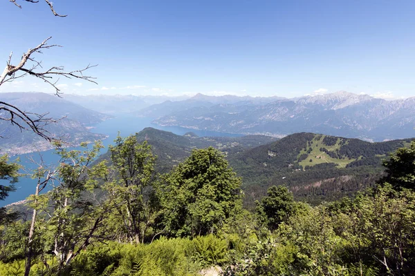 Vista Lago Desde Monte San Primo Italia — Foto de Stock