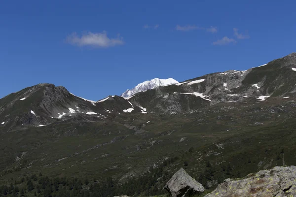 Utsikt Över Berget Aosta Dalen Norr Italien — Stockfoto