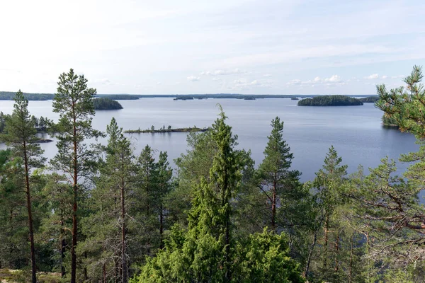 Foto Região Lago Finlândia Durante Verão — Fotografia de Stock