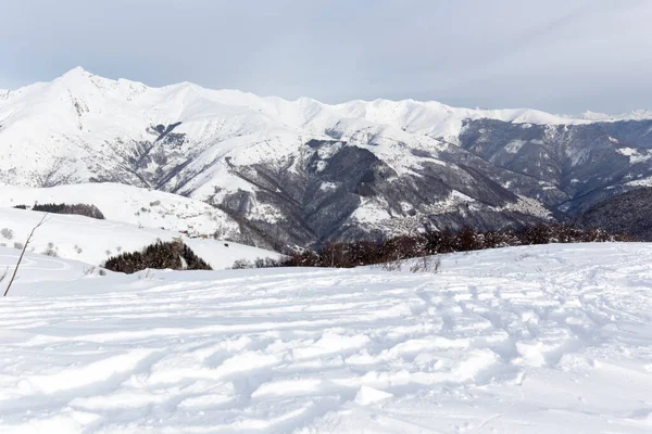 Άποψη Ενός Μονοπατιού Χιονοπέδιλων Στην Ιταλία — Φωτογραφία Αρχείου