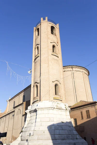 Comacchio Włochy Grudnia 2019 Widok Bazylikę San Cassiano Comacchio — Zdjęcie stockowe