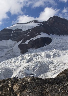 View of glacier in Monte Rosa, north of Italy
