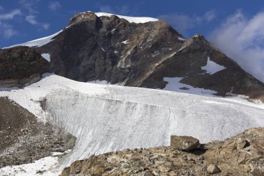 View of glacier in Monte Rosa, north of Italy