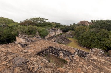 Ek Balam, Meksika - 25 Aralık 2022: Ek Balam 'daki harabelerin manzarası