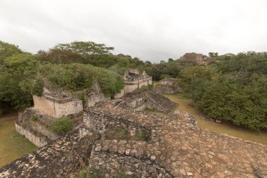 Ek Balam, Meksika - 25 Aralık 2022: Ek Balam 'daki harabelerin manzarası