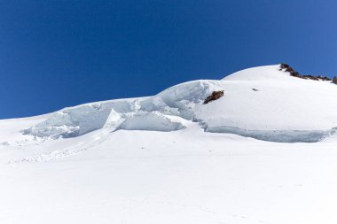 Monte Rosa, İtalya 'da yürüyüş sırasında bir manzara