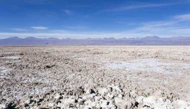 Şili 'deki salar de Atacama görünümü