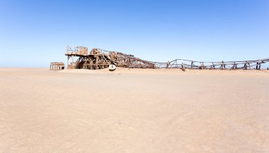 İskelet Sahili, Namibya - 10 Ağustos 2018: Çölde yapılan tatbikat