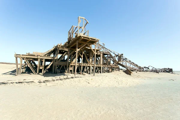 Skeleton Coast Namibia August 2018 Udsigt Til Abadoned Drill Ørkenen - Stock-foto