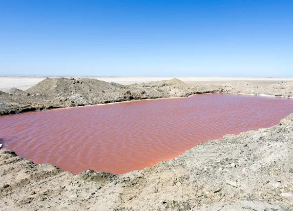 Stock image View of Pink Lake at Walvis Bay in Namibia