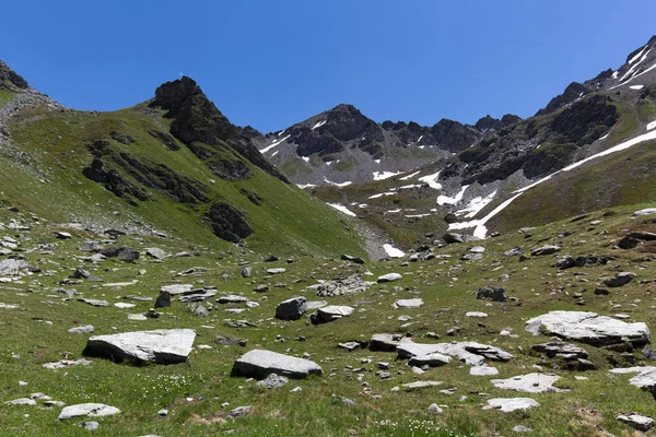 Kilátás Aosta Alpok Táj Észak Olaszországban — Stock Fotó