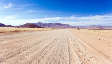 Namibya 'daki çöl manzarası