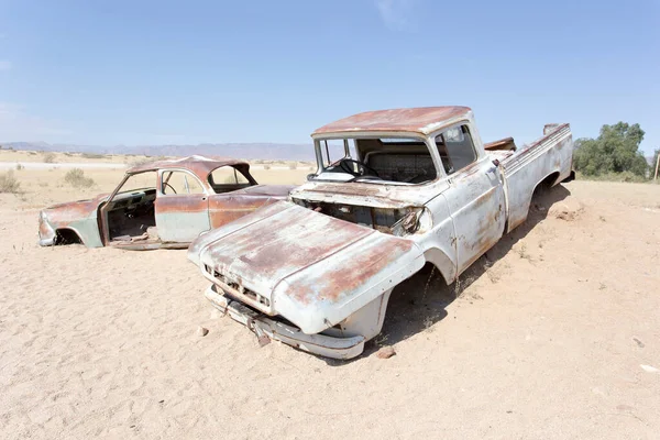 Solitaire Namíbia Augusztus 2018 Elhagyott Autó Solitaire Híres Város Sivatagban — Stock Fotó