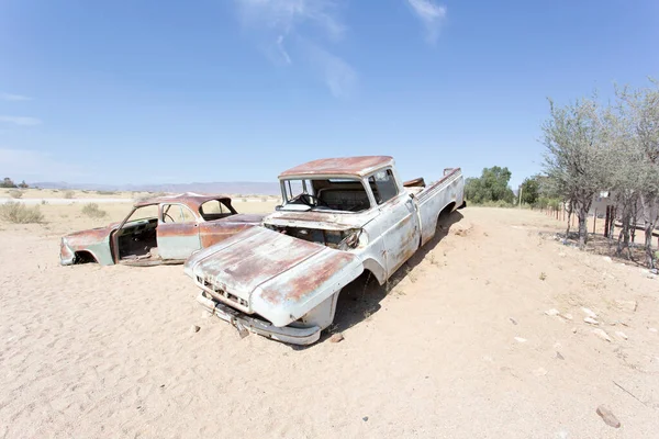 Solitaire Namibia Agosto 2018 Automóvil Abandonado Solitaire Famosa Ciudad Desierto — Foto de Stock
