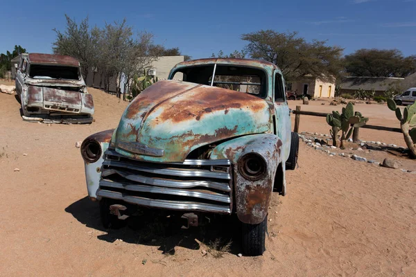 Solitaire Namibia August 2018 Verlassenes Auto Solitaire Einer Berühmten Wüstenstadt — Stockfoto