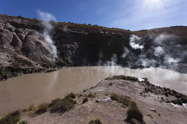 Vista Del Agua Caliente Hirviendo Tatio Chile — Foto de Stock