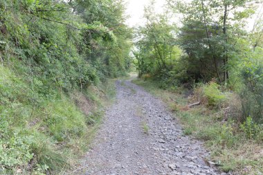 Lunigiana, İtalya 'daki Francigena patikasının görüntüsü