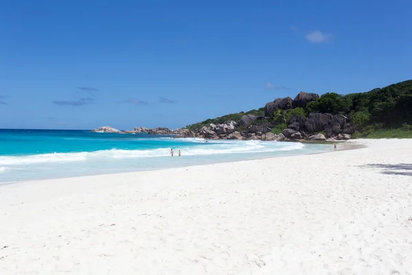Digue Seychelles Abril 2019 Vista Pocos Turistas Maravillosa Playa — Foto de Stock