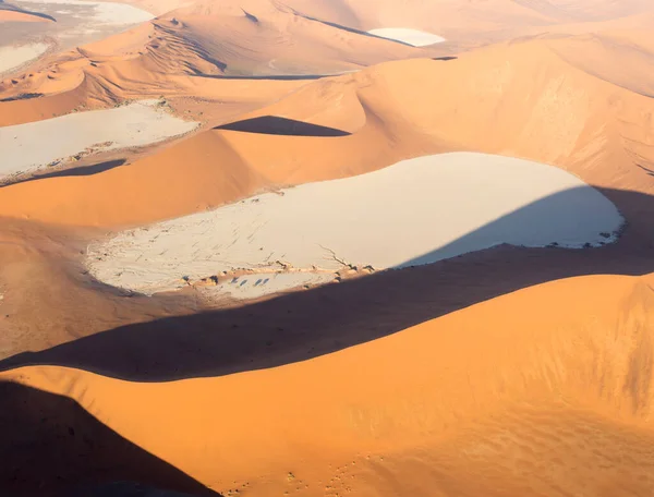 Een Helikopter Uitzicht Van Woestijn Sossusvlei Namibië — Stockfoto