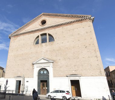 Chioggia, İtalya - 26 Nisan 2023: Chioggia 'daki San Giacomo Apostolo Kilisesi manzarası