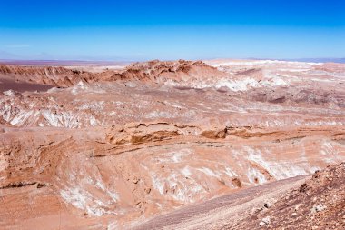 Şili 'deki ünlü ay vadisi manzarası
