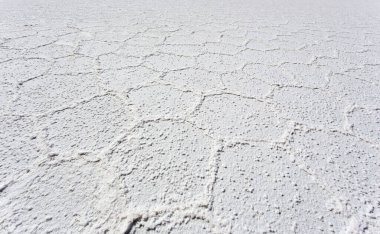 Uyuni Çölü, Bolivya 'daki tuz dokusu görüntüsü