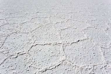 Uyuni Çölü, Bolivya 'daki tuz dokusu görüntüsü