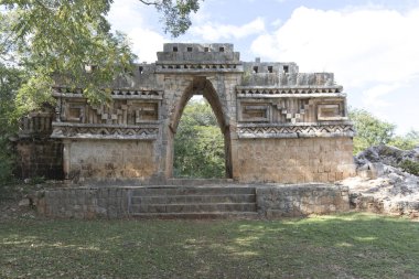 Labna, Meksika - 28 Aralık 2022: Maya Tapınağı Labna