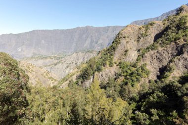 La Reunion, Fransa 'da güzel bir dağ manzarası