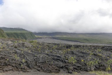 La Reunion, Fransa 'daki volkanik arazi manzarası
