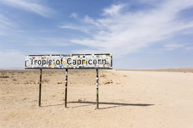 Kauchas, Namibya - 12 Ağustos 2018: Namibya 'da Oğlak Burcu işareti