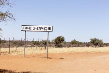 Oase, Namibya - 22 Ağustos 2018: Namibya 'da Oğlak Burcu işareti